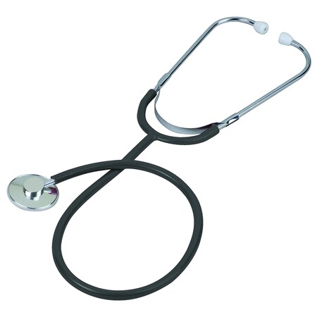 Veridian® Prism Aluminum Single Head Nurse Stethoscope, Black, Boxed 05-12301